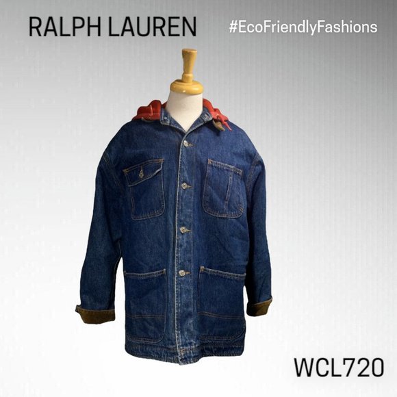 Vintage Ralph Lauren Polo Country Denim Chore Jacket. Denim - Picture 1 of 7